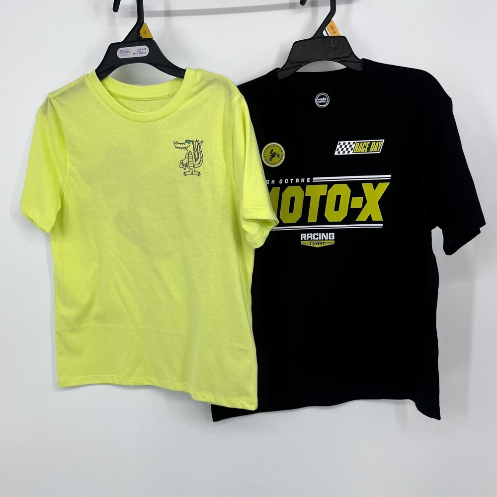 NWOT Boys Graphic TShirt Bundle 10-12 Black Lime Moto Gator Skater Casual School